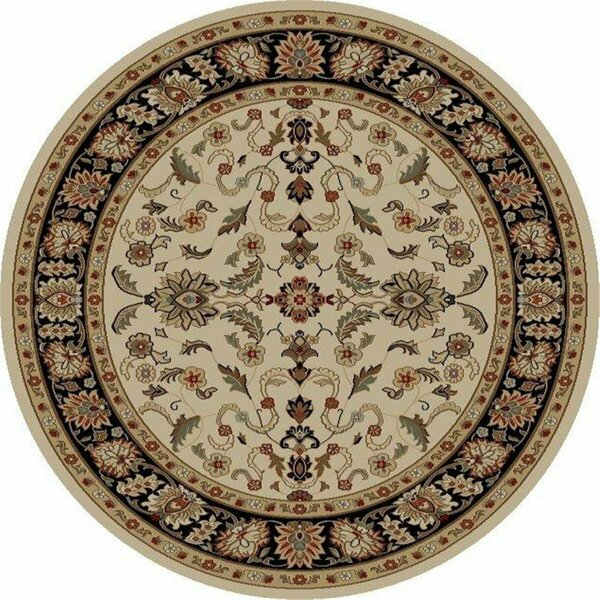 Concord Global Trading 7 ft. 10 in. Ankara Agra - Round, Ivory 65129